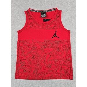 Nike Air Jordan Boys Size 4 X-Small Jumpman Tank Top‎ Shirt Red NWT